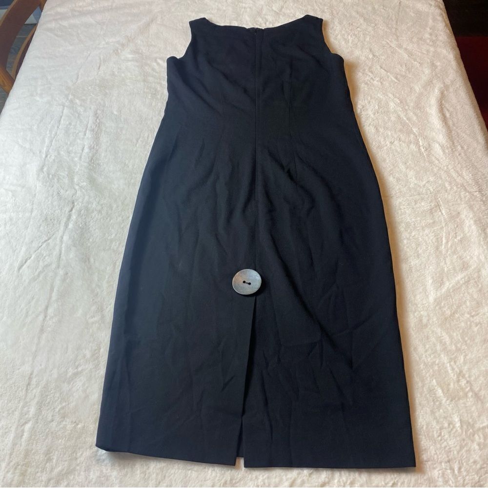 Lauren Ralph Lauren Black Sleeveless Wool Blend Dress Size 6 - Picture 2 of 11